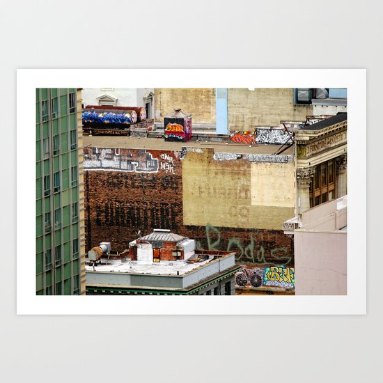 San Francisco behind the scene Art Print