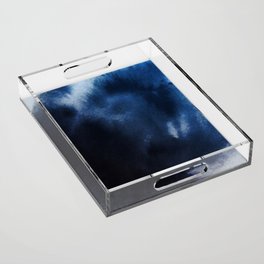 Watercolor Blue Acrylic Tray