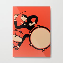 The Drummer Metal Print | Band, Trumpet, Popband, Drummer, Group, Drums, Jazz, Music, Violinist, Popgroup 