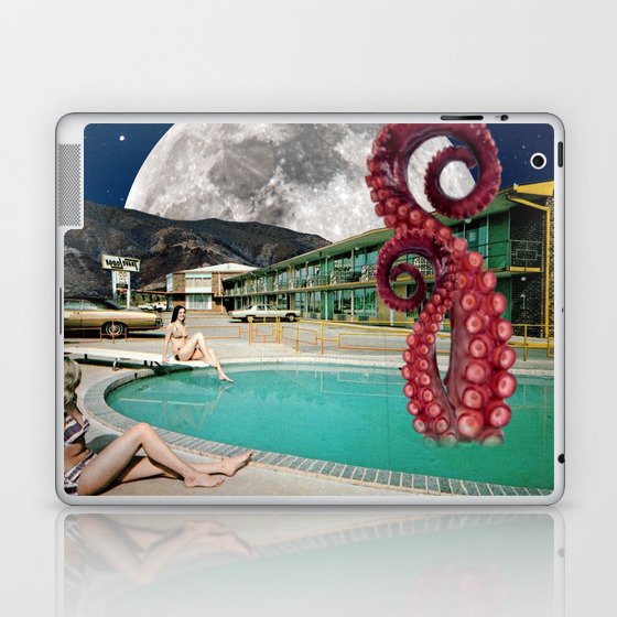 Octopus in the pool Laptop & iPad Skin