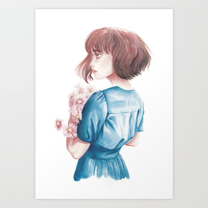 Flower girl Art Print