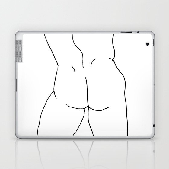 Curved Male Back Laptop & iPad Skin