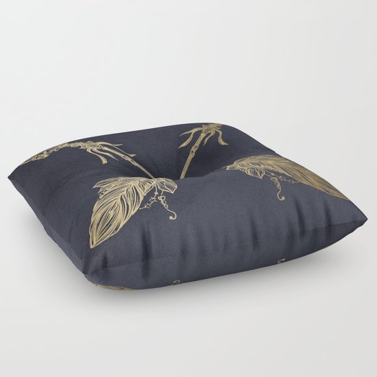 Arrows Gold Copper Bronze on Navy Blue Floor Pillow by Nature Magick Society6