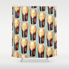 Root Beer Float Pattern Shower Curtain