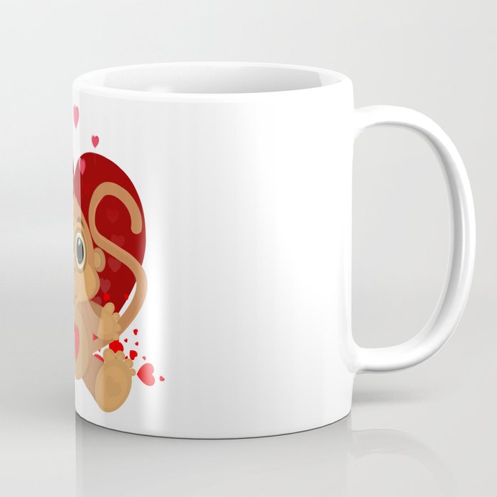 Valentine's Day Monkey Coffee Mug