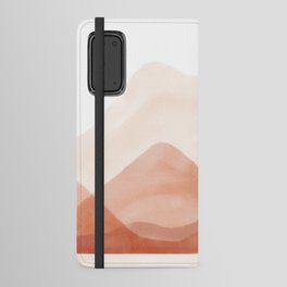 Warm watercolor abstract landscape Android Wallet Case