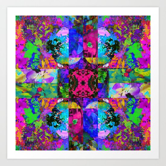 Floral Splatter Art Print