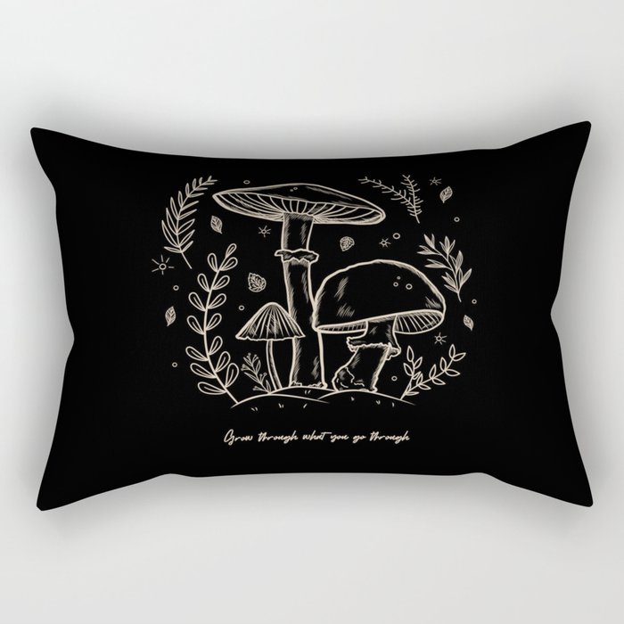 Goblincore Aesthetic Dark Academia Fairycore Indie Cottagecore Mushroom Rectangular Pillow