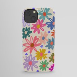 Bright Flowers and Stars iPhone Case
