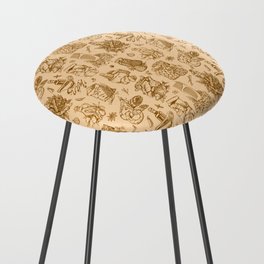 Food pattern Counter Stool