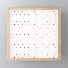 white little strawberry pattern Framed Mini Art Print
