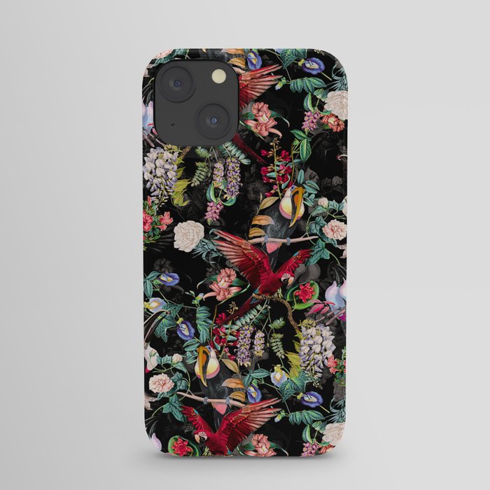 Floral and Birds IX iPhone Case