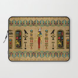 Egyptian Mut Ornament on papyrus Laptop Sleeve