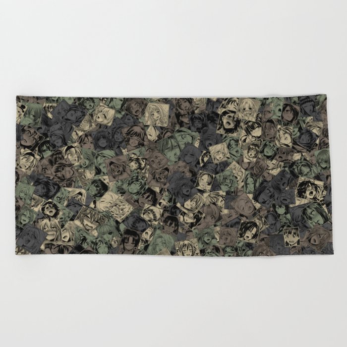 Ahegao Camouflage Beach Towel By Dima V Society6 The melancholy of haruhi suzumiya mikuru asahina anime, ahegao, black hair, manga png. ahegao camouflage beach towel by dima v