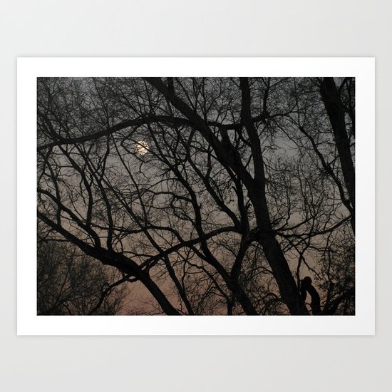 ghost moon Art Print