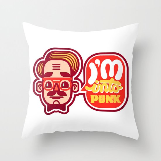 I'm Into Punk Throw Pillow
