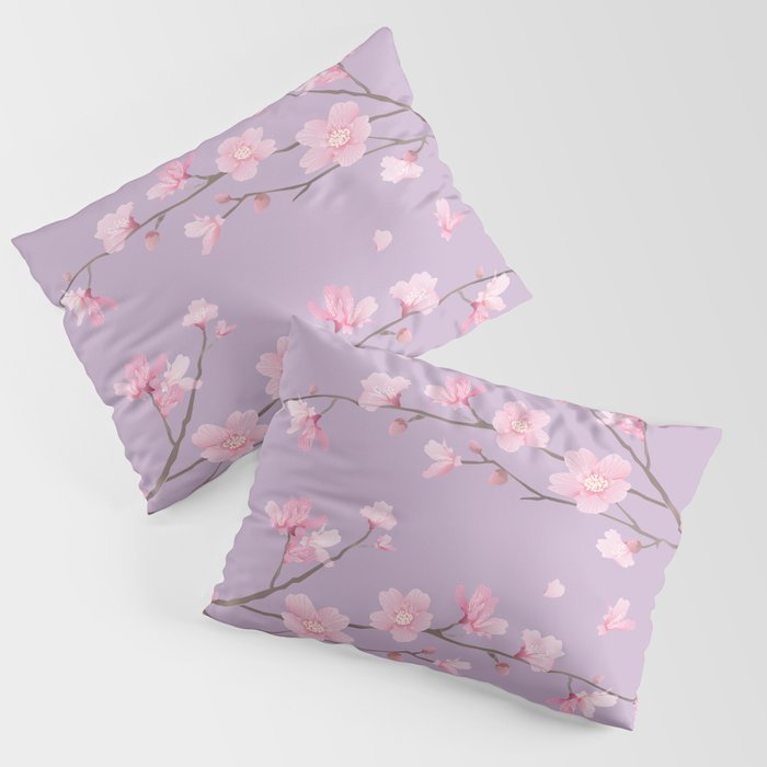 Cherry Blossom - Pale Purple Pillow Sham