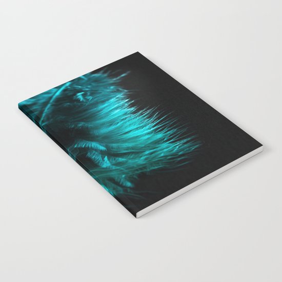 Feather in green-turquoise Notebook