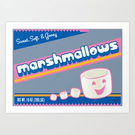 sweet soft and gooey marshmallows Art Print