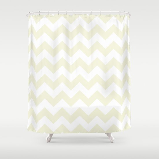 Chevron (Beige/White) Shower Curtain by 10813 Apparel | Society6 Chevron (Beige/White) Shower Curtain by 10813 Apparel | Society6