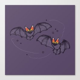 Candy Corn Bats Canvas Print