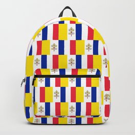 Mix of flag:Vatican and France Backpack | Roma, Lyon, Vaticano, Pope, Marseille, Paris, Pontifical, Church, Romantic, Catholic 