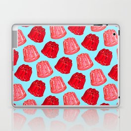 Red & Pink Jello Pattern - Blue Laptop Skin