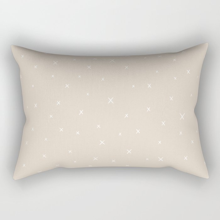 Minimal X's in Pebble Rectangular Pillow