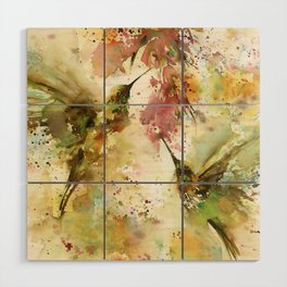 Hummingbirds Wood Wall Art