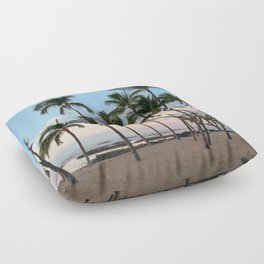 Tropical Hawaii Beach Sunset Floor Pillow