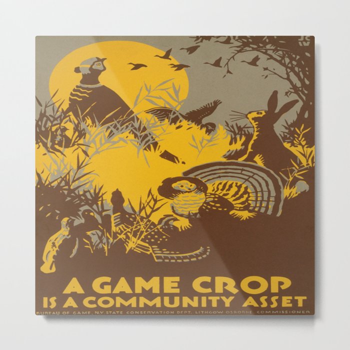 Vintage poster - Game Crop Metal Print