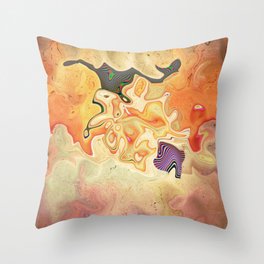 Atish / Trippy Colours Design Throw Pillow
