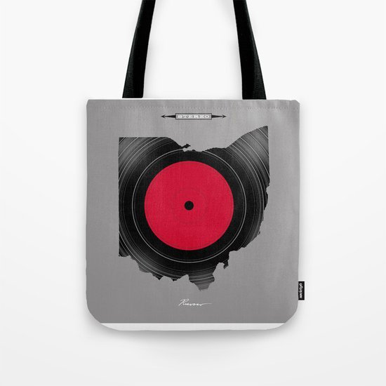 OHIO 33⅓ rpm LP Record Tote Bag