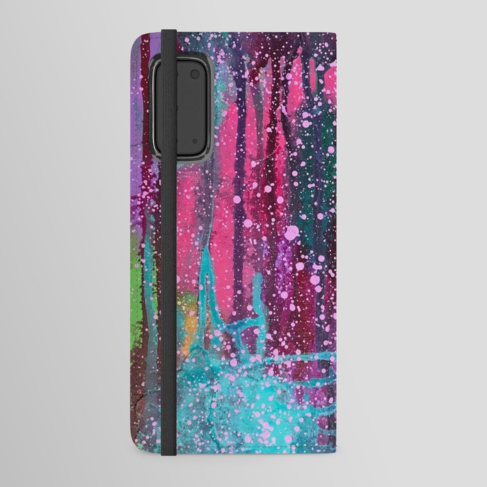 Magical Turquoise Drips and Splatters  Android Wallet Case
