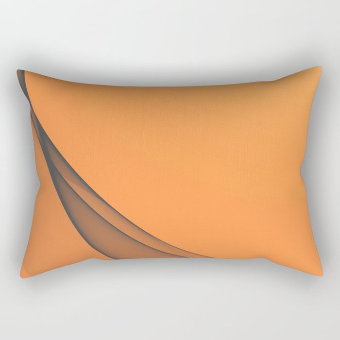 Zen Beach Orange Rectangular Pillow