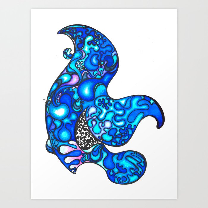 RightO (Blue) Art Print