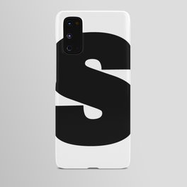 S (Black & White Letter) Android Case
