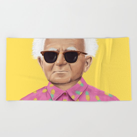The Israeli Hipster leaders - David Ben Gurion Beach Towel
