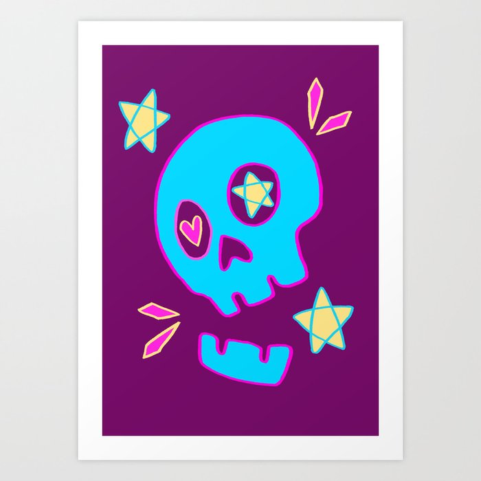 Skull & Stars Art Print