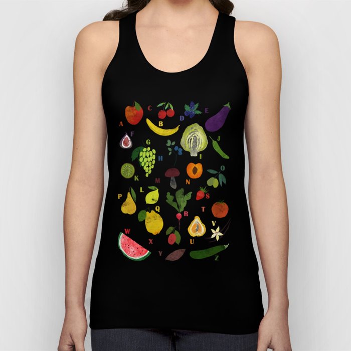 English fruit and vegetables alphabet Tank Top