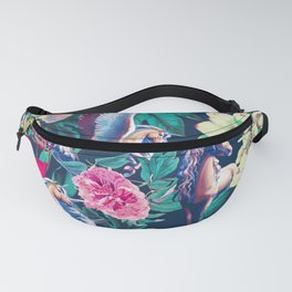 Unicorn and Floral Pattern Fanny Pack