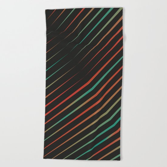 Turquoise vs Red Beach Towel
