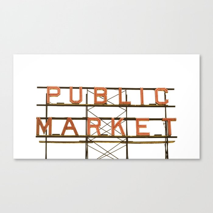 Pike Place Public Farmers Market - Sunrise Canvas Print