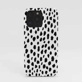 Dalmatian Spots (black/white) iPhone Case