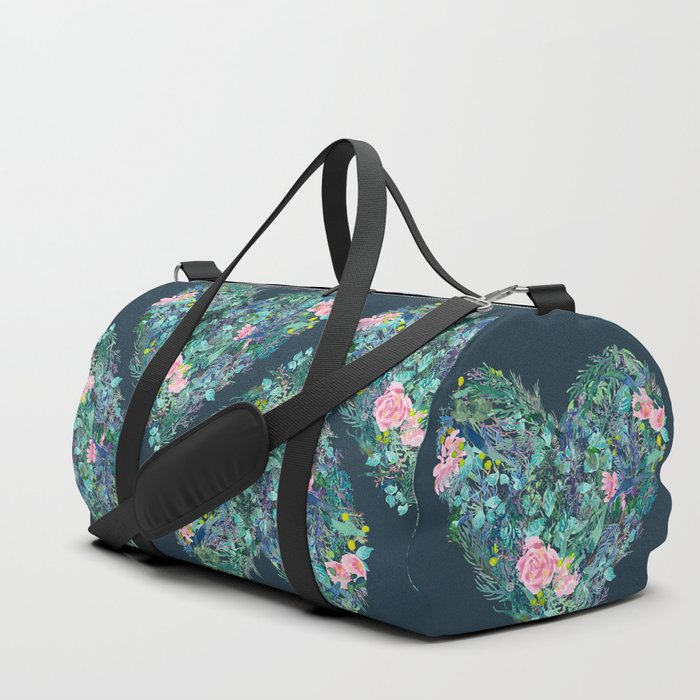 Botanical Heart  Duffle Bag