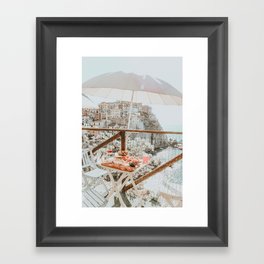 LUNCH WITH A VIEW Framed Art Print