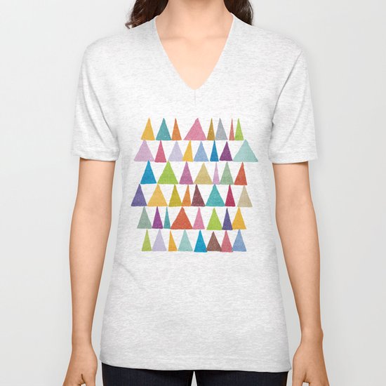 Analogous Shapes In Bloom. Unisex V-Neck