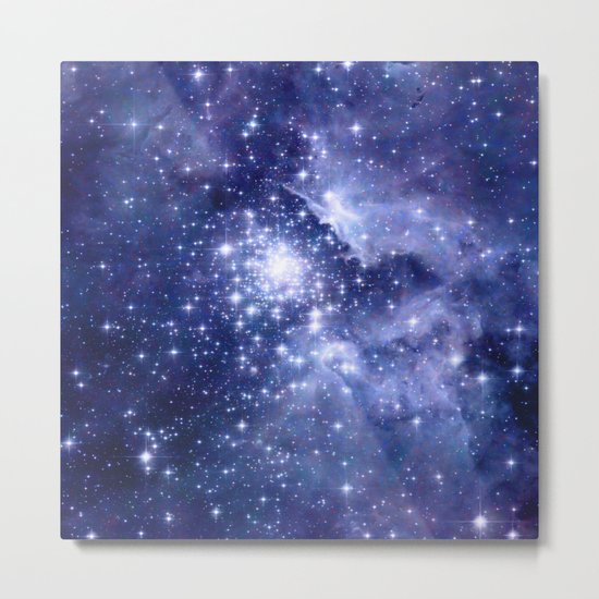 Cobalt Dreams, Universe Stars Space Nebula Metal Print