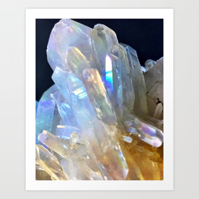 Angel Aura Clear Quartz Crystal Cluster Unicorn Mystical