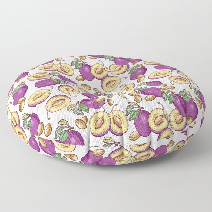 Romantic plum pattern Floor Pillow